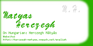 matyas herczegh business card